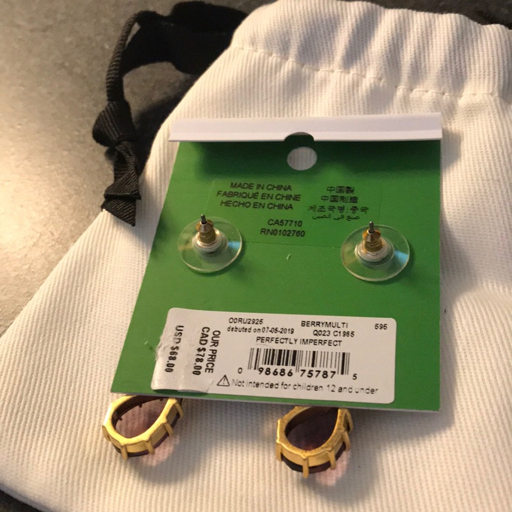 NEW Kate Spade perfectly imperfect linear earrings - Picture 8 of 8